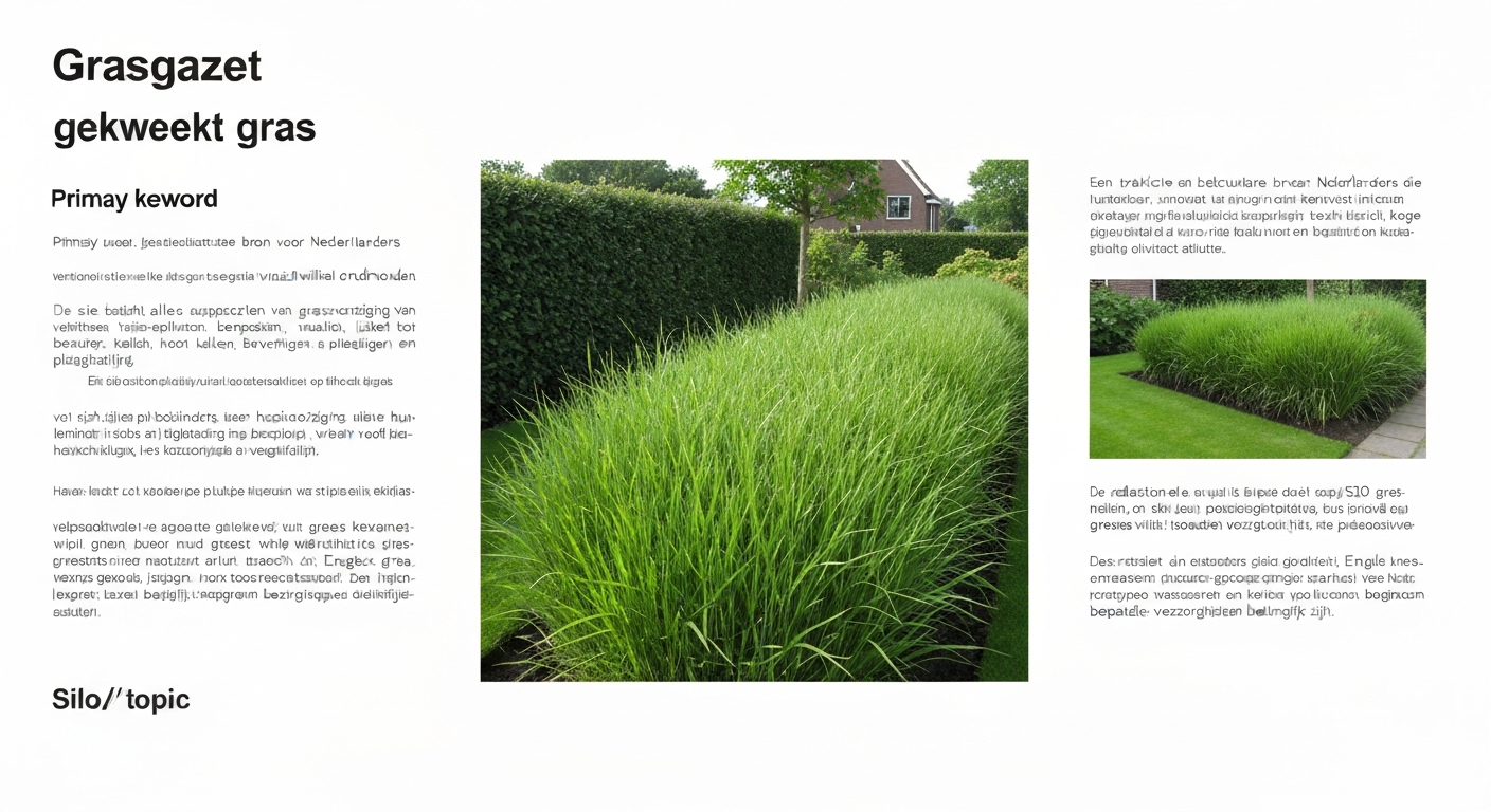 Gezond, dicht gazon in een Nederlandse achtertuin bij ochtendlicht — scherp op bladstructuur en kleur.