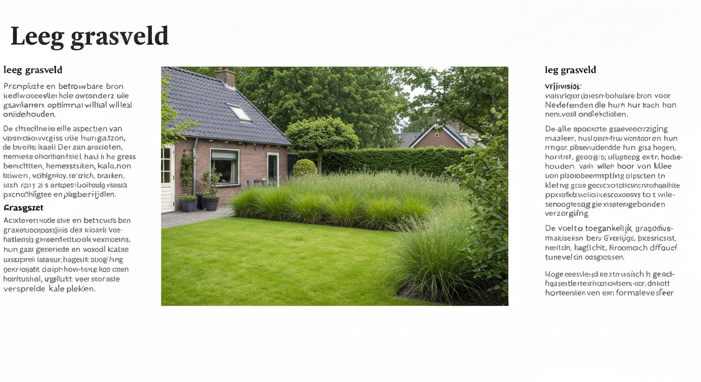 Leeg, kaal grasveld in een Nederlandse achtertuin met droge, gebarsten grond en huis op de achtergrond.